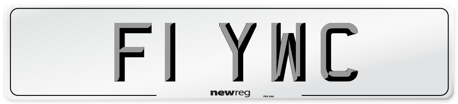 F1 YWC Number Plate from New Reg